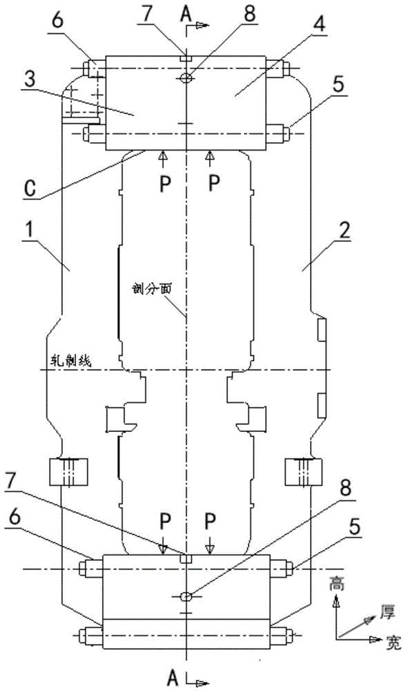 一种剖分式轧机牌坊及轧钢机的制作方法