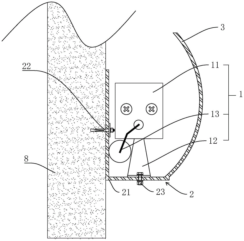 洗墙灯安装结构的制作方法