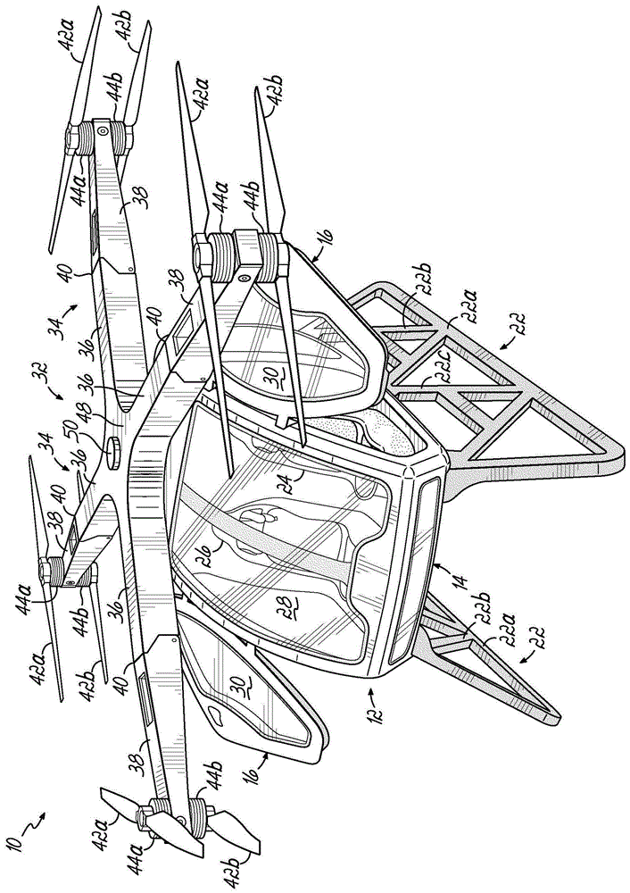 用于具有折叠螺旋桨臂和溃缩区起落架的旋翼飞行器的辅助动力系统的制作方法
