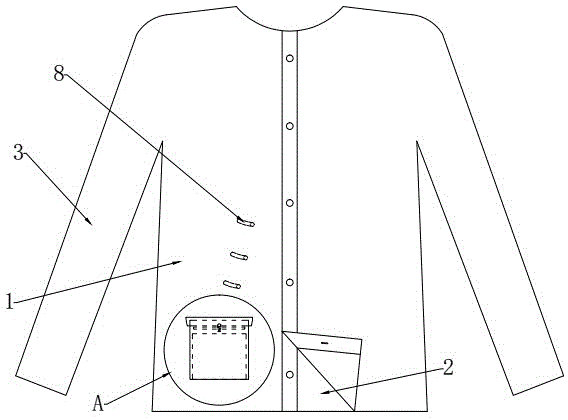 双袋式留置引流管病号服的制作方法