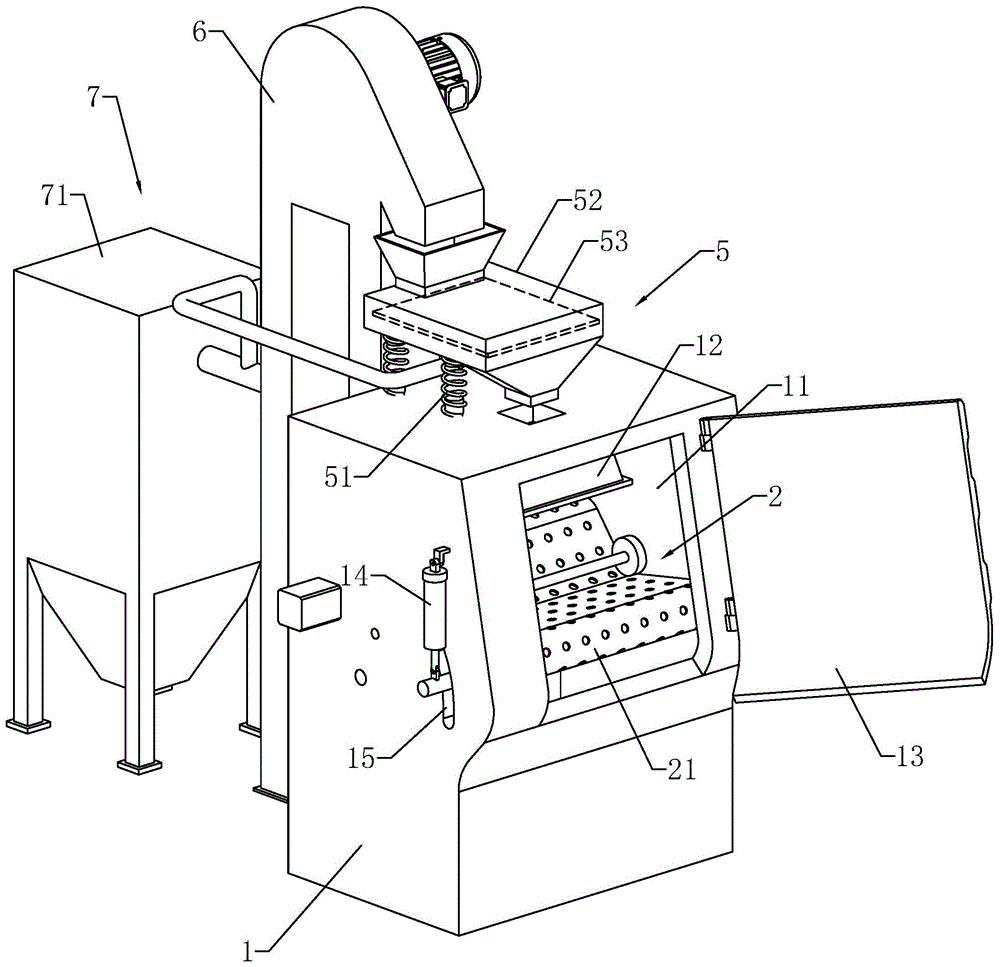 自动化程度高的履带式抛丸清理机的制作方法