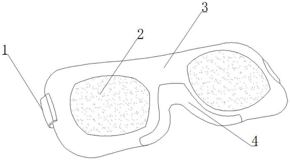 一种新型挂耳式近视手术用眼罩的制作方法