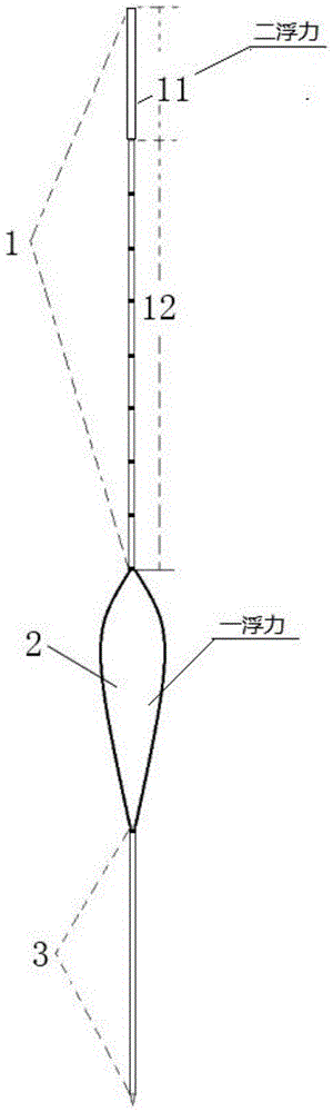 二次浮力鱼漂的制作方法