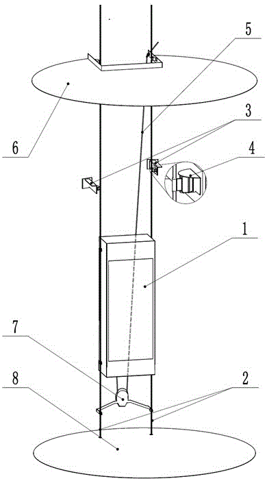 一种用于风电塔筒的柔性导轨导向升降设备结构的制作方法