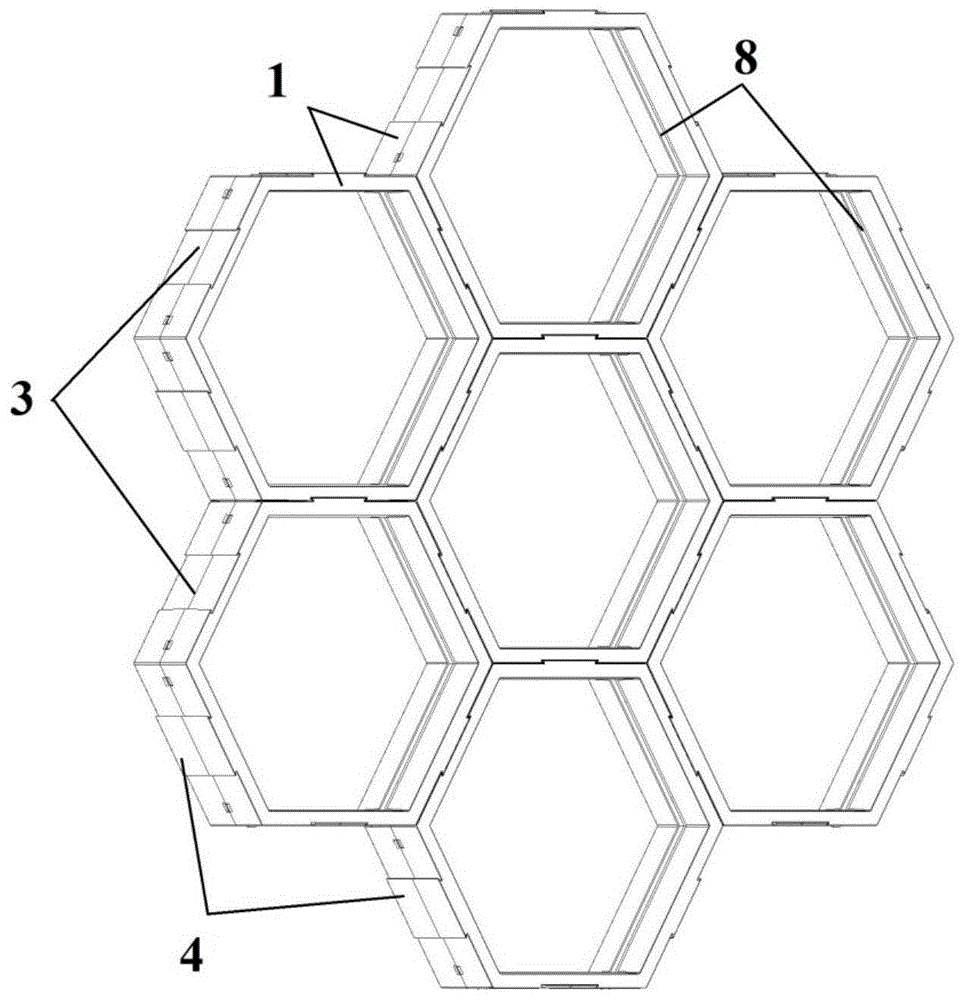 一种六角拼图边框的制作方法