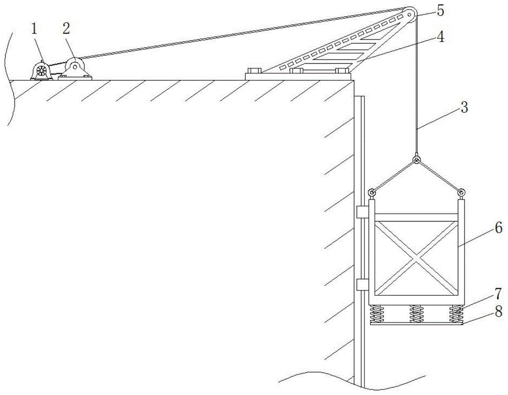 一种建筑施工用带有高层滑落保护的吊篮的制作方法