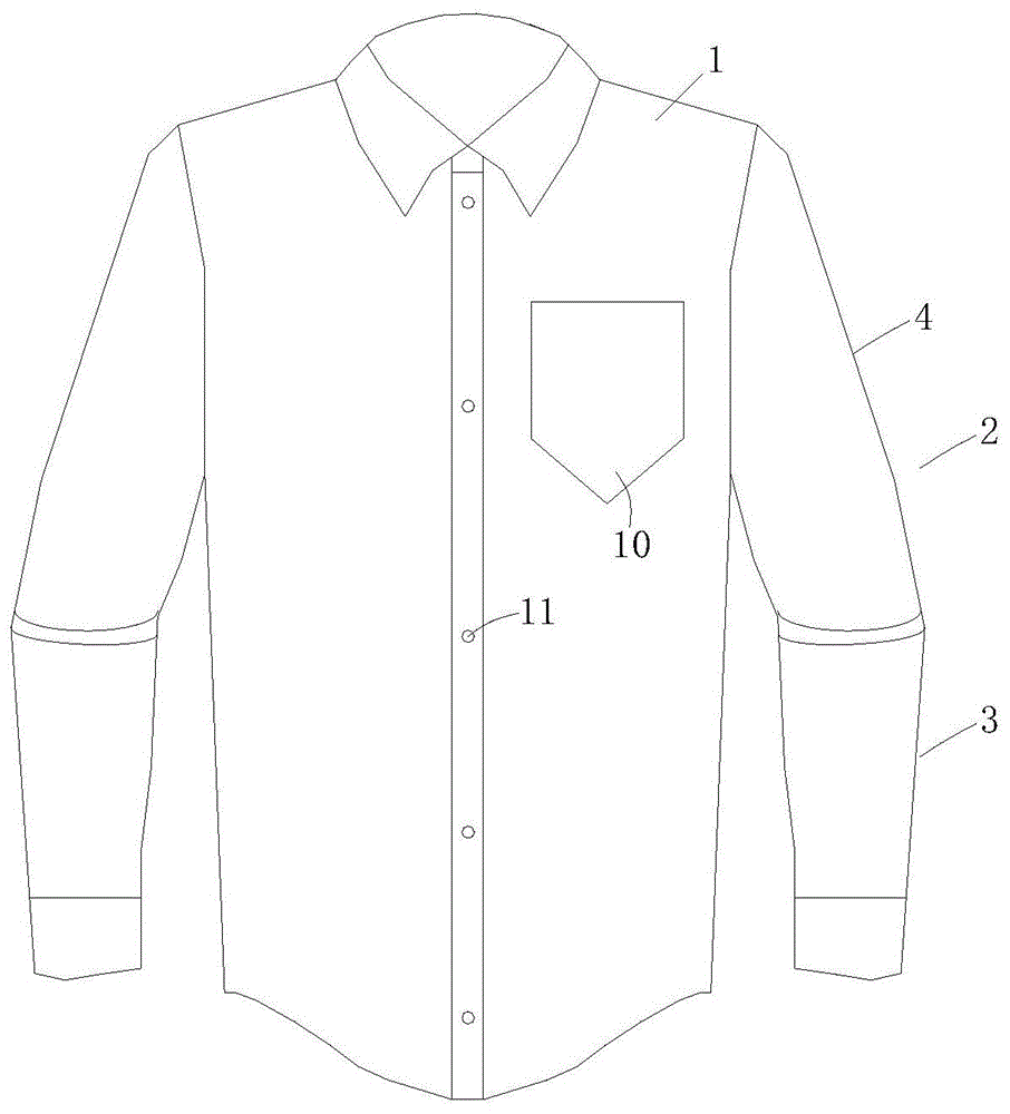 一种衣袖可拆的衬衣的制作方法
