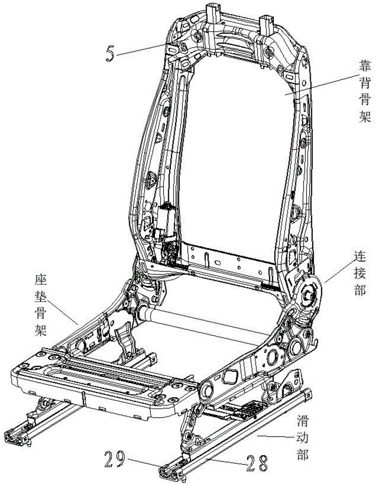 一种汽车座椅用板盆式电动四向骨架的制作方法