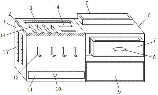 一种厨房用安全型刀具放置盒的制作方法