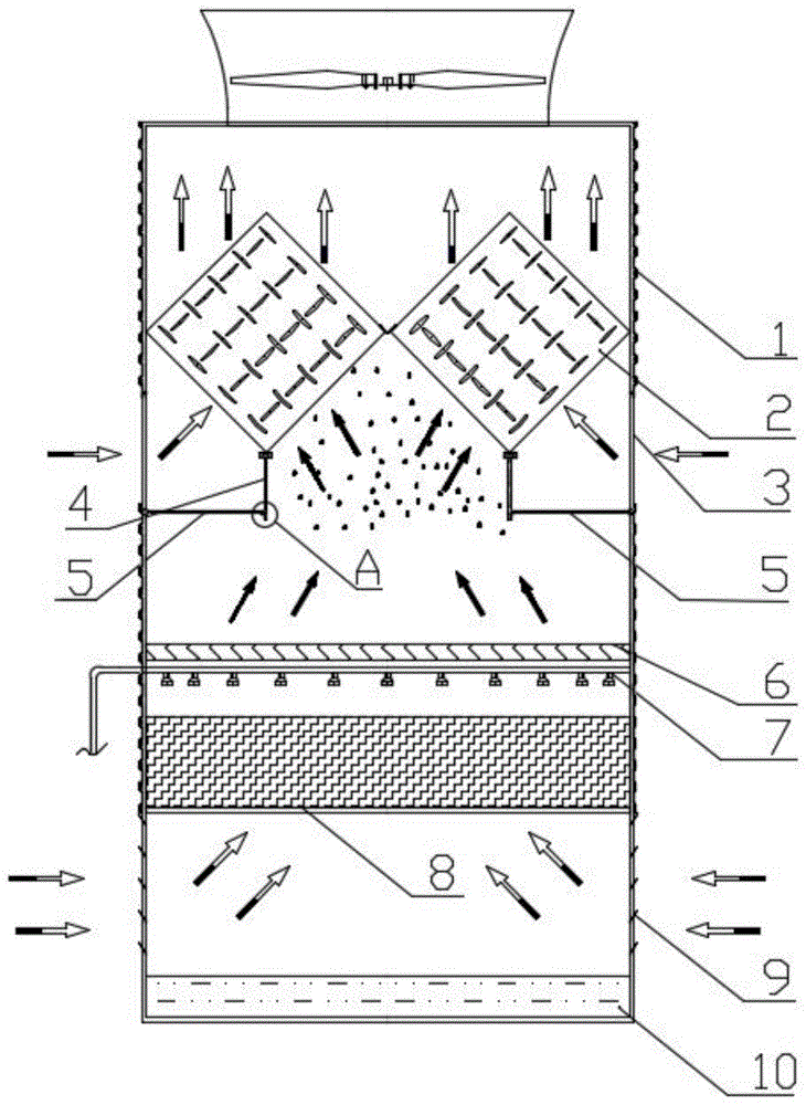 一种逆流式消雾冷却塔的制作方法