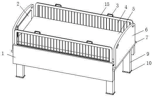 一种便于操作的升降防碰儿科护理床的制作方法