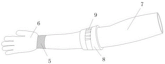 一种推拿科用穿戴式手臂推拿保护器的制作方法