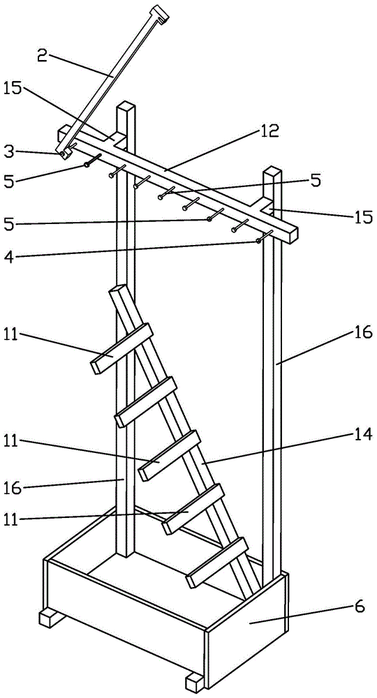 一种立式农具架的制作方法