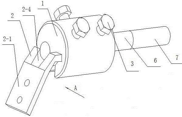 10KV架空线路下户线引流的连接线夹的制作方法