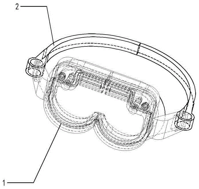 一种内置弹性体刮雾装置医用护目镜的制作方法