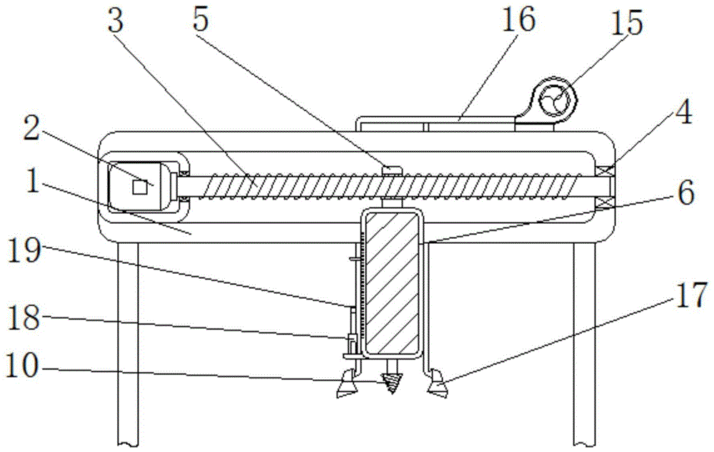 一种自动调节钻孔间距的木工用钻孔装置的制作方法