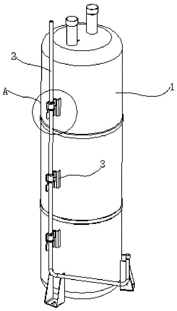 压缩机喷射管的固定结构及空调的制作方法