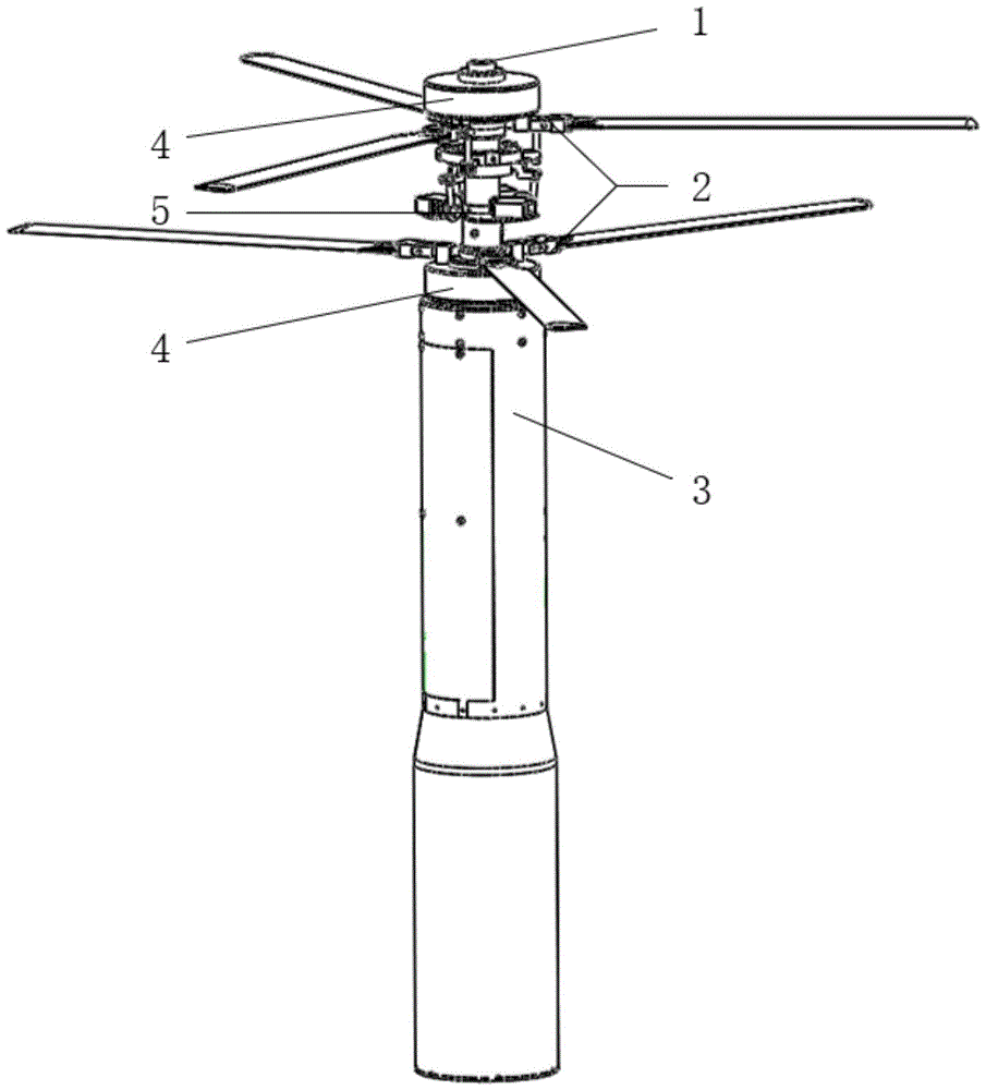 一种便携式小型筒式共轴反桨三叶片旋翼式无人机的制作方法