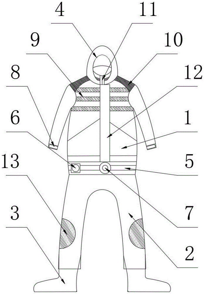 一种防护服内部布气装置的制作方法