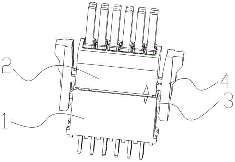一种锁扣防滑的线对板连接器的制作方法