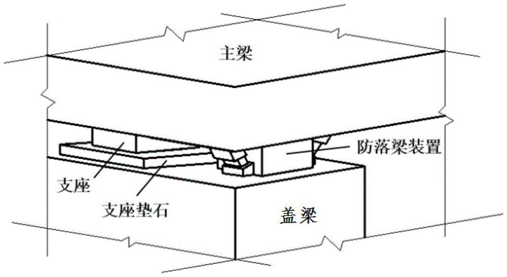 所述sma钢棒下锚块与盖梁和抗拉拔钢挡块连接