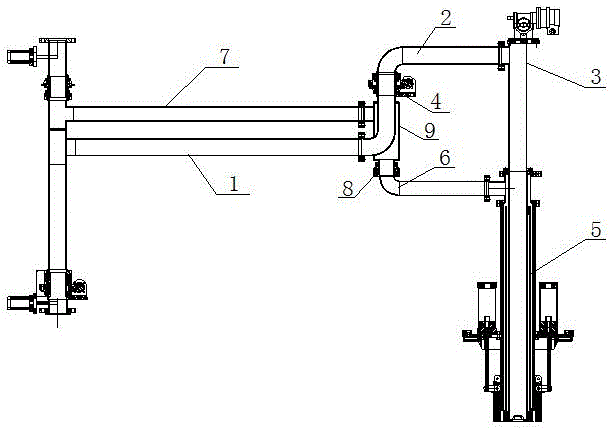 一种具有刚性气相管路的液体装卸鹤管的制作方法