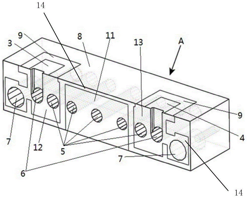 一种结构型混合异波长谐振陶瓷滤波器的制作方法