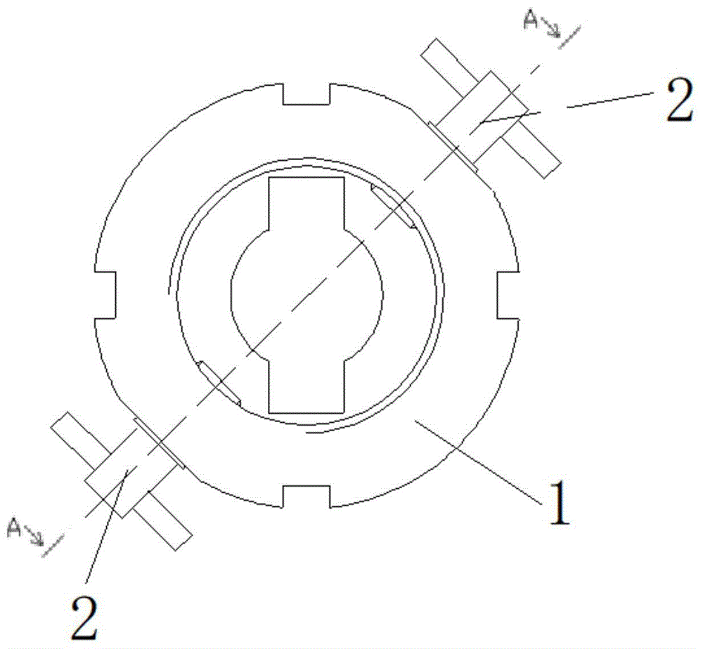 一种废中子温度测量通道拔出装置导向环固定装置的制作方法