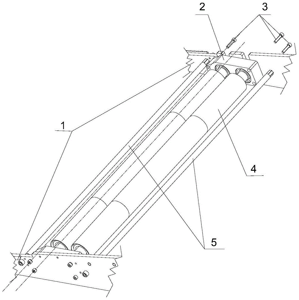 一种滚筒轴承座安装结构及伸缩式输送机的制作方法