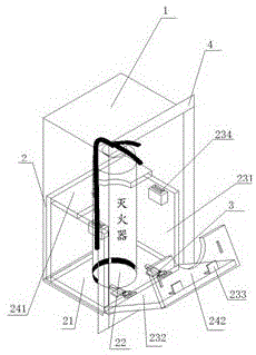 一种船用便捷嵌入式快速开启灭火器的灭火器放置箱的制作方法