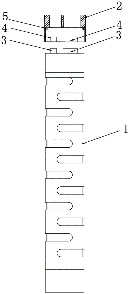 一种先端部和蛇骨的连接结构的制作方法