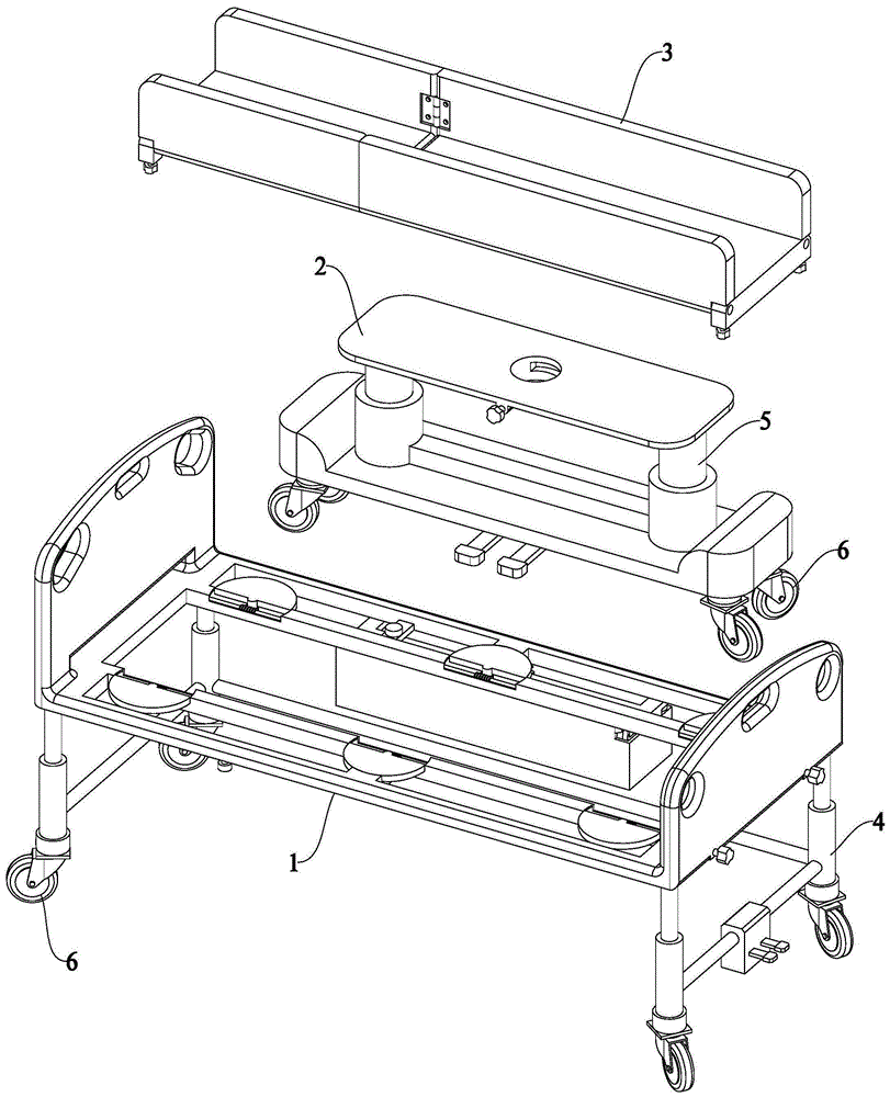 一种护理转运双用组合式医用床的制作方法