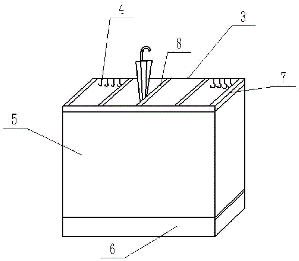 雨伞收纳结构的制作方法