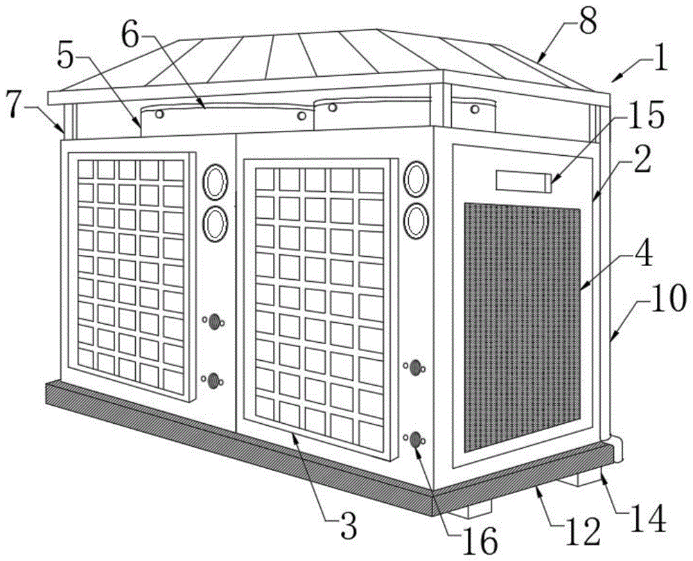 一种带有防雨顶棚的双源热泵热水器的制作方法