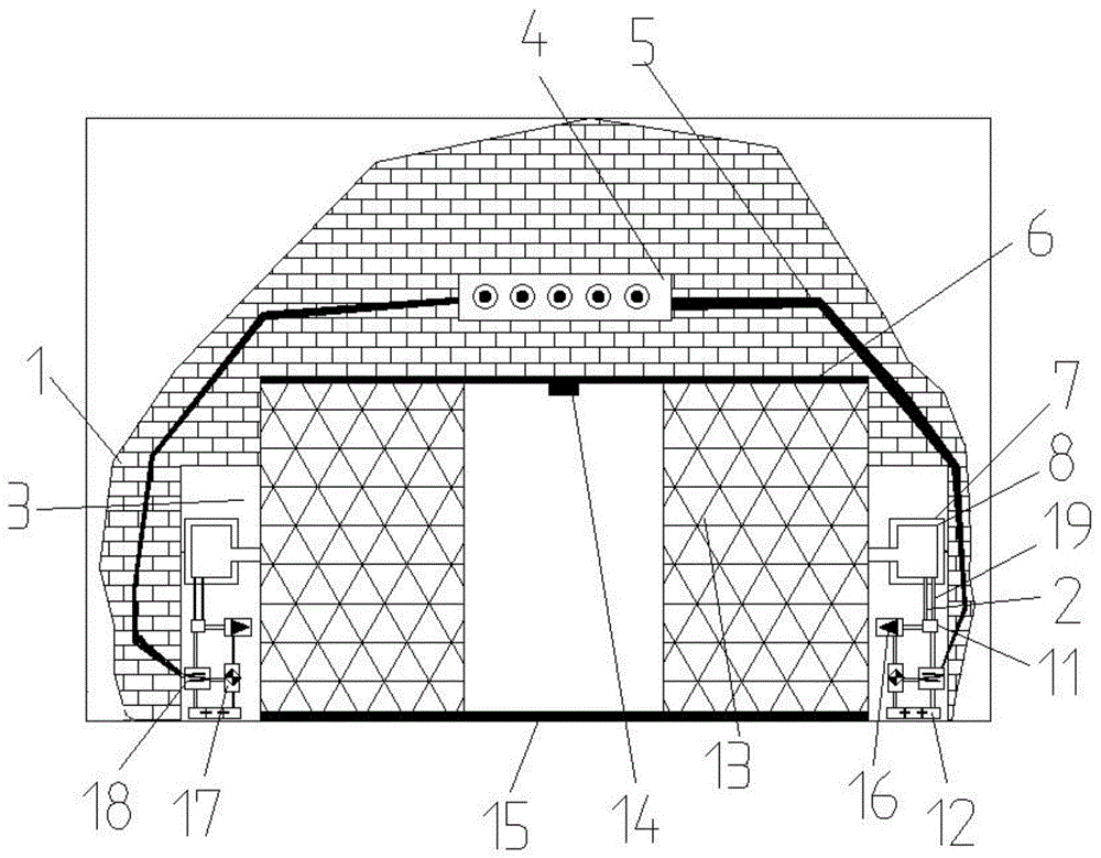 一种煤矿井下火区进回风巷自动启闭风门的制作方法