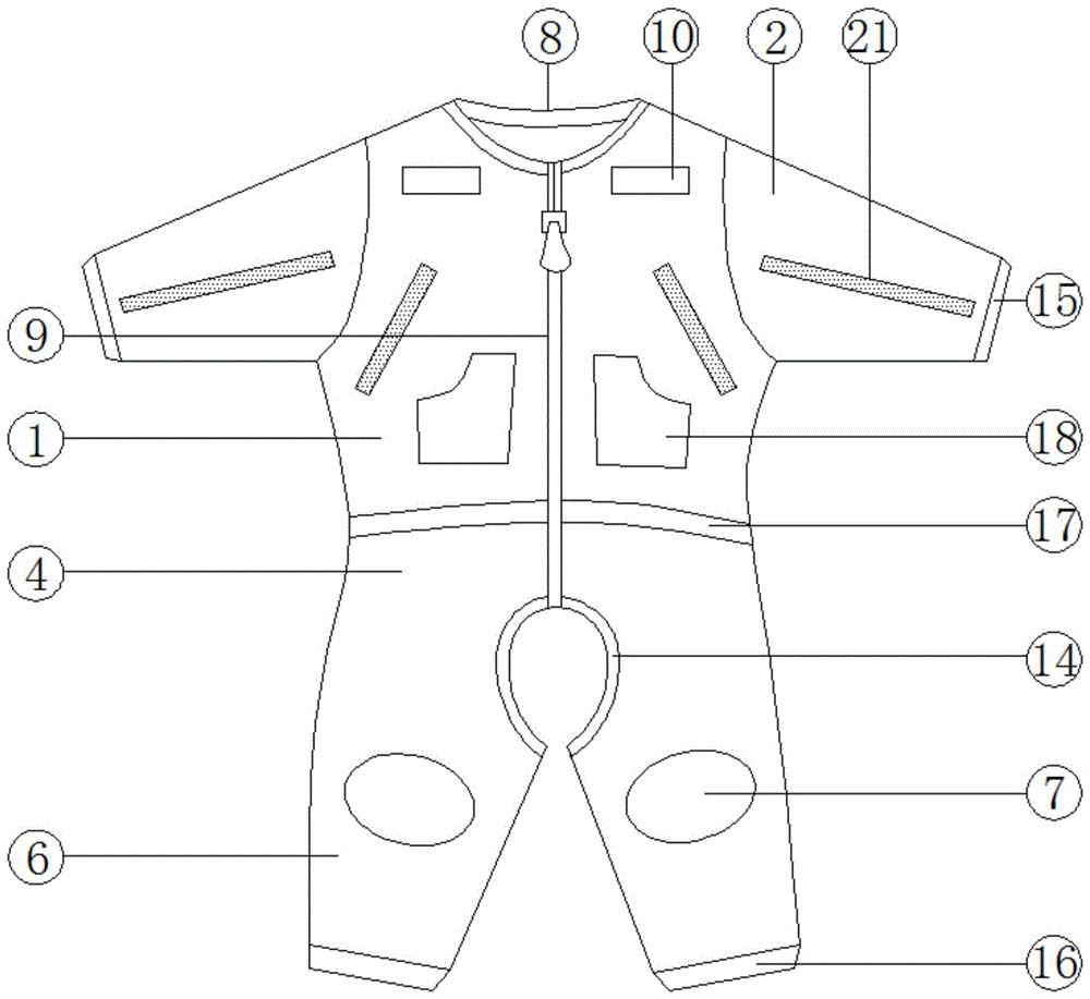 一种带有防护装置的儿童服装的制作方法