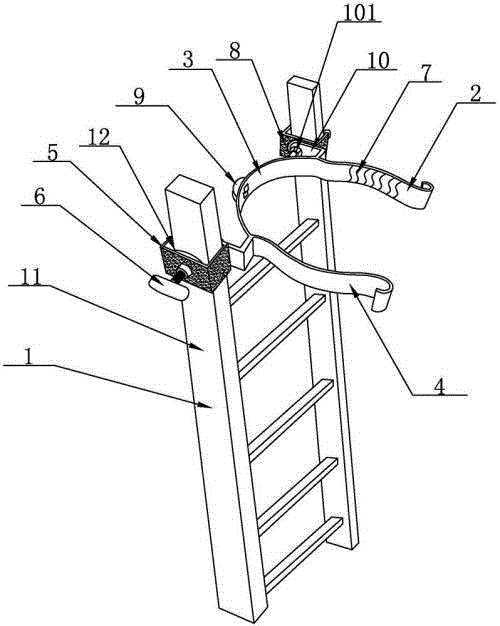 一种带有抱箍装置的绝缘单梯的制作方法