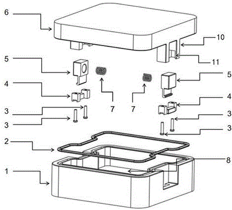 POS机电池盖的安装结构的制作方法