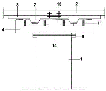 一种高架桥面板的抗震支座与桥面板的连接装置的制作方法