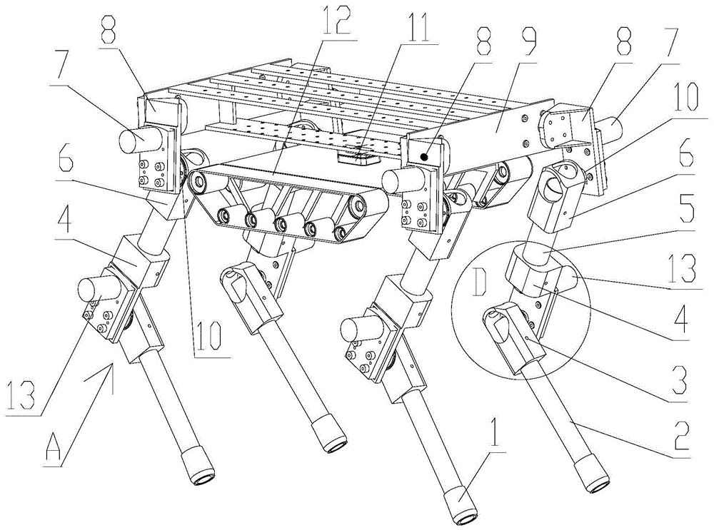 一种协同履带式的四足机器狗的制作方法
