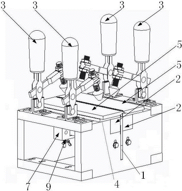 一种焊剂片约束电弧焊焊接T型接头的夹具的制作方法