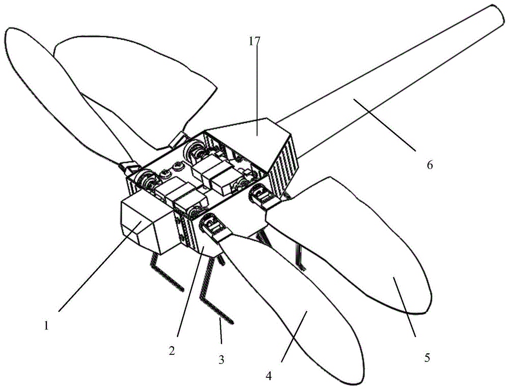 一种仿蜻蜓式扑翼飞行器的制作方法