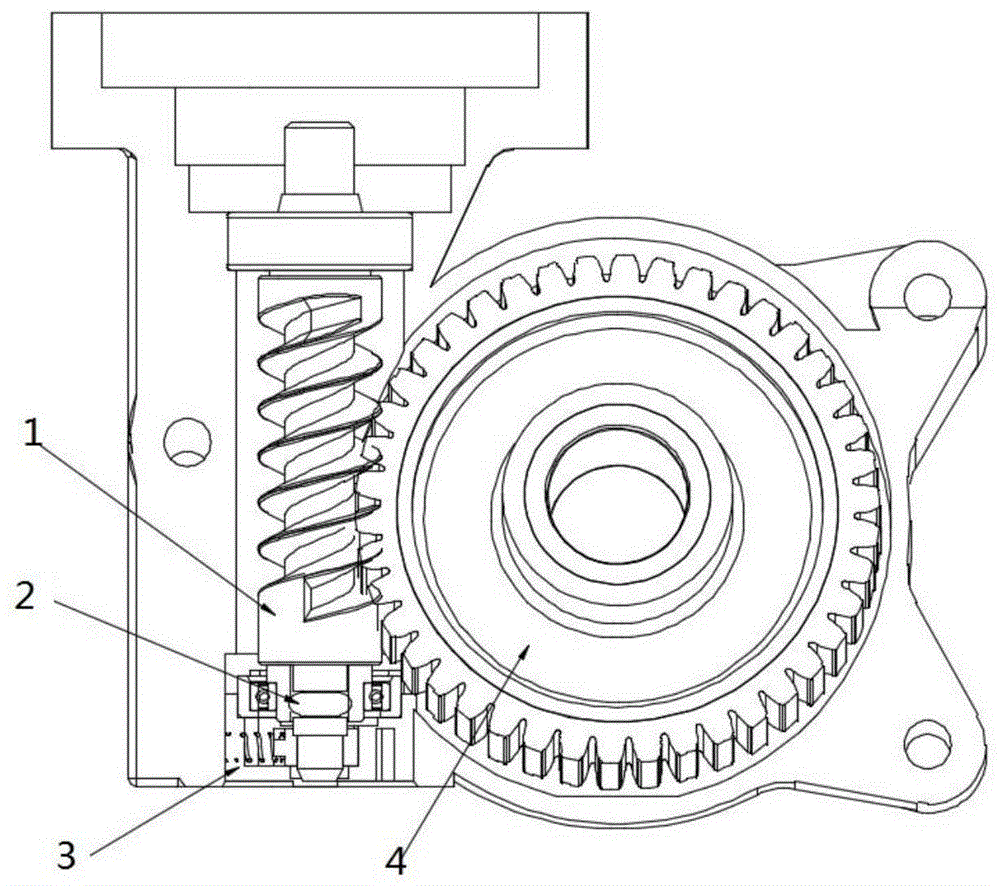 一种转向器蜗轮蜗杆间隙补偿结构的制作方法