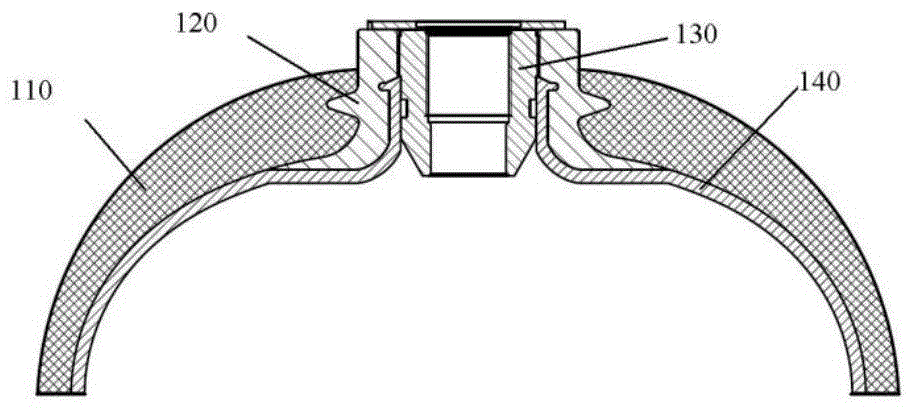 非金属内胆缠绕气瓶的端部密封结构的制作方法
