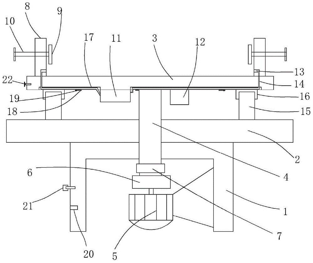 具有除屑结构的扫光机下盘机构的制作方法