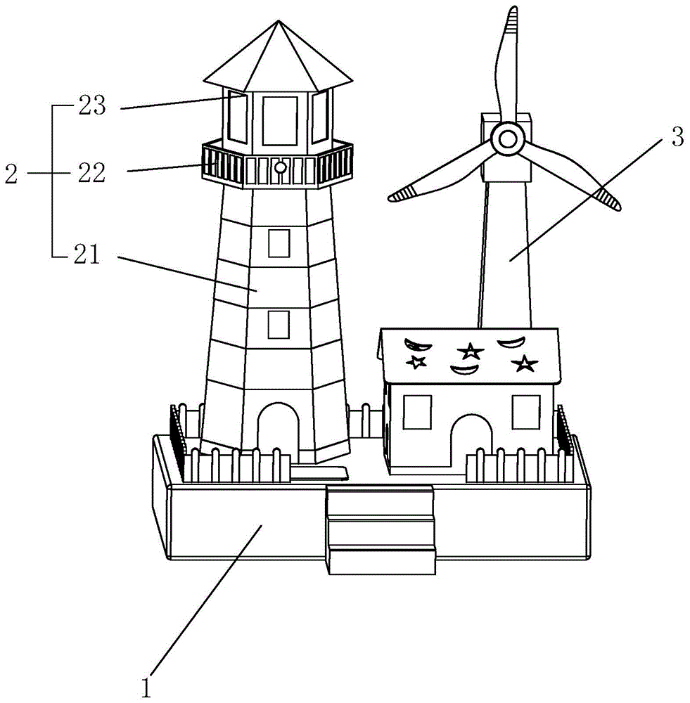 灯塔模型组装结构的制作方法