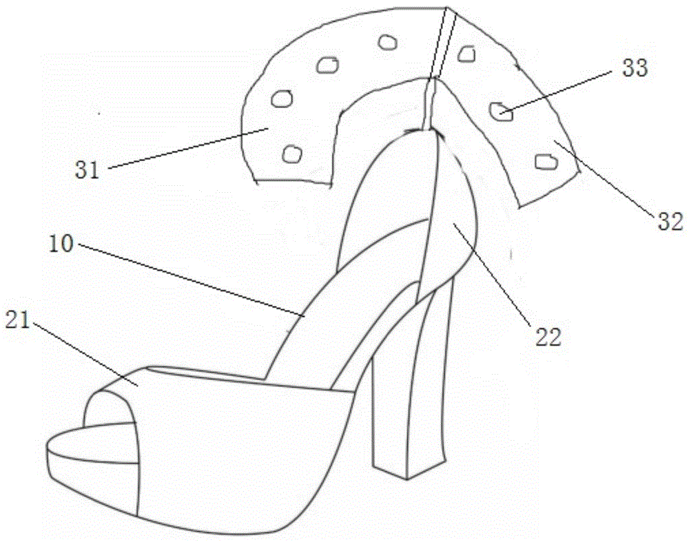 一种舒适护踝装饰女鞋的制作方法