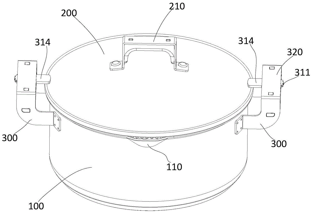 一种可锁定锅盖的煲锅的制作方法