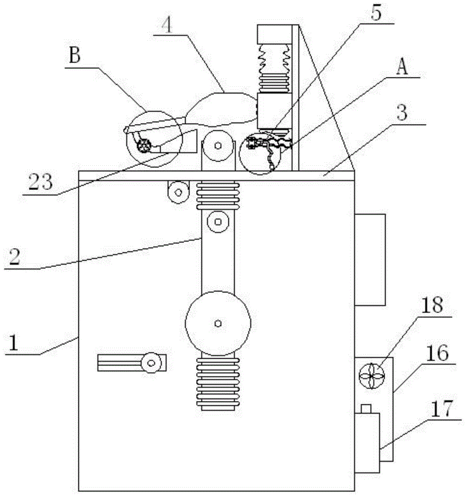 一种橡胶V带倒角打磨机用冷却装置的制作方法
