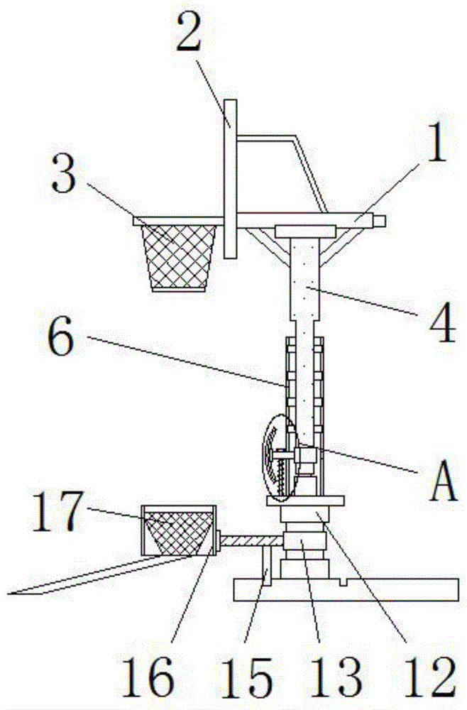 一种篮球投篮训练用篮球架的制作方法
